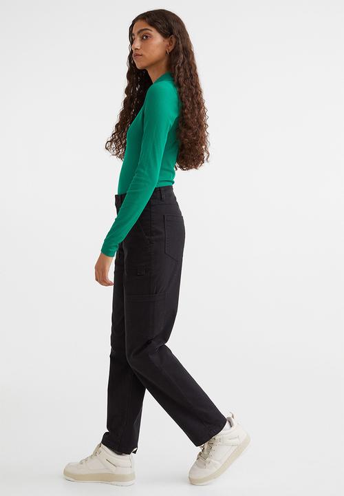 H&M - Twill utility trousers - black
