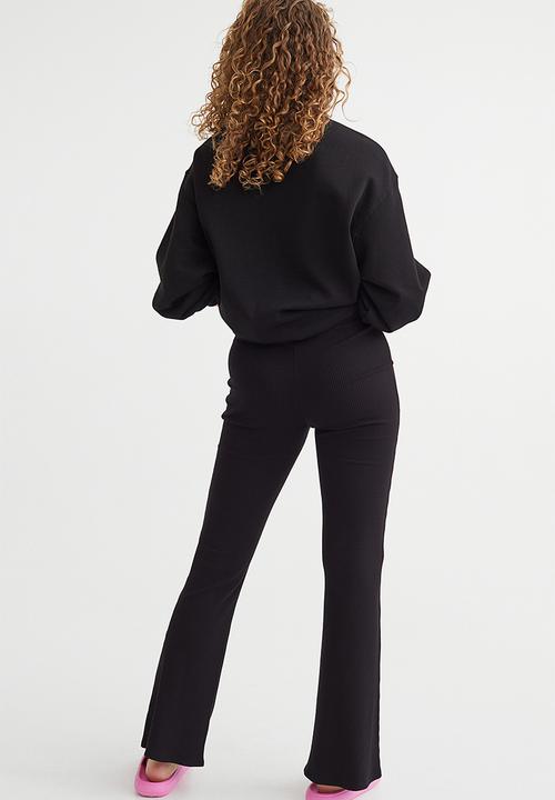 H&M - Ribbed leggings - black I