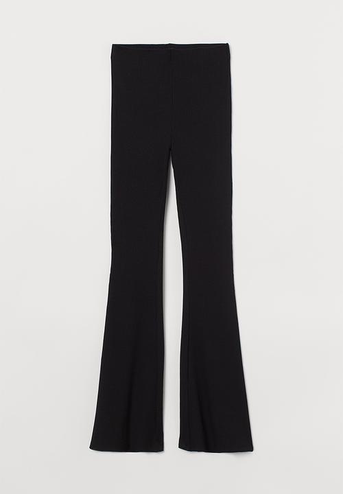 H&M - Ribbed leggings - black I