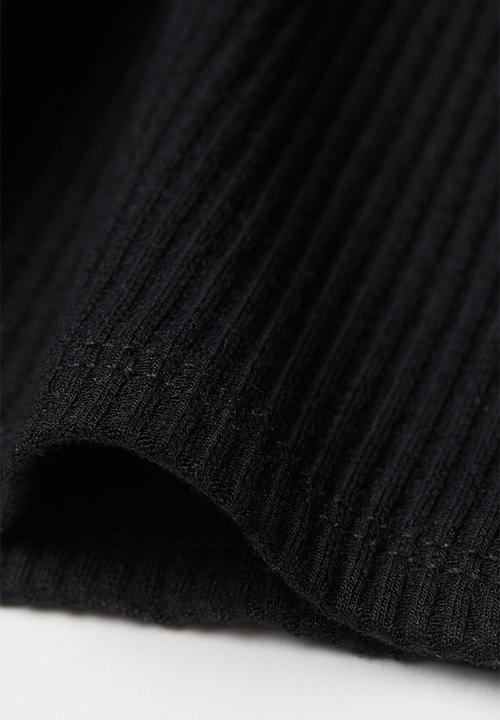 H&M - Ribbed leggings - black I