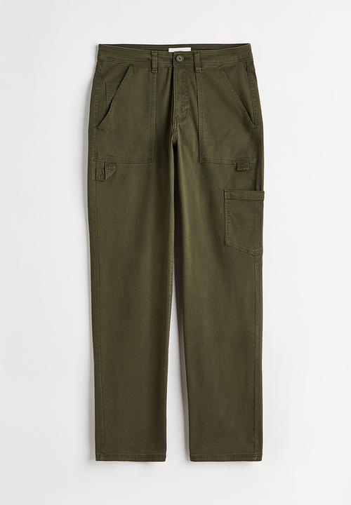 H&M - Twill utility trousers - khaki green