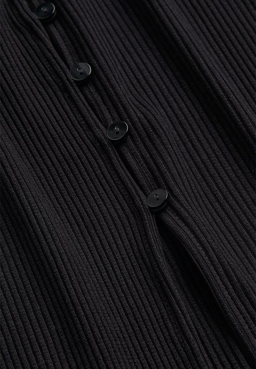 H&M - Ribbed viscose cardigan - black