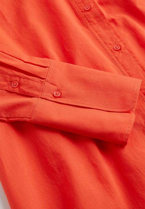 H&M - Oversized shirt dress - red