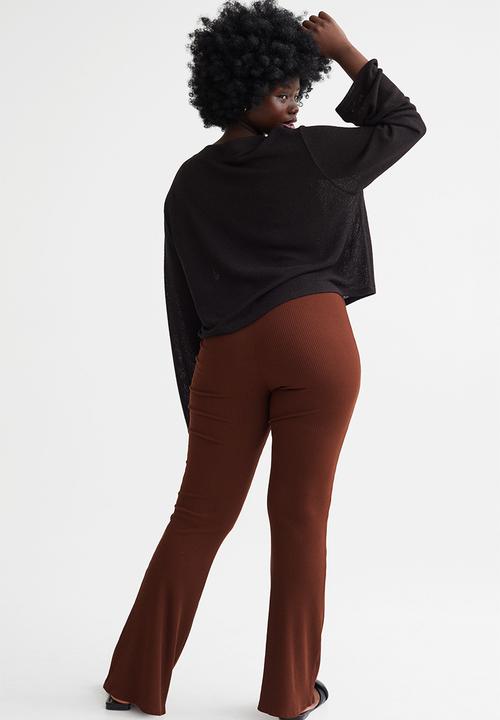 H&M - Ribbed leggings - brown