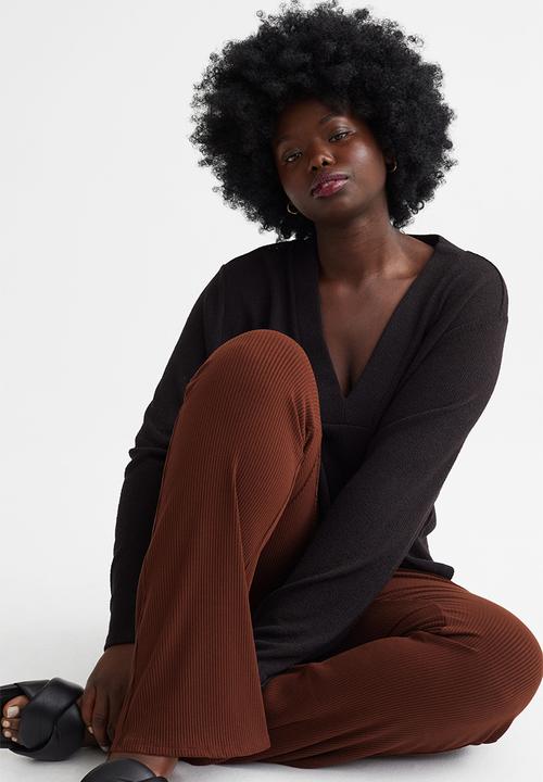 H&M - Ribbed leggings - brown