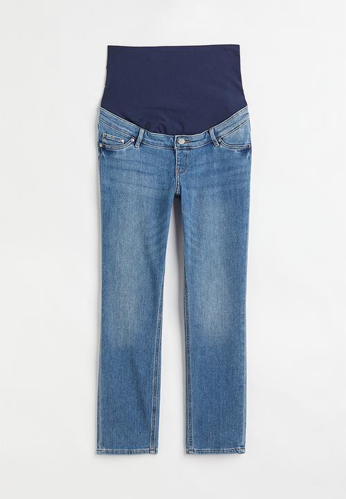 H&M - Mama slim straight high ankle jeans - denim blue