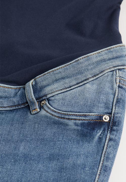 H&M - Mama slim straight high ankle jeans - denim blue