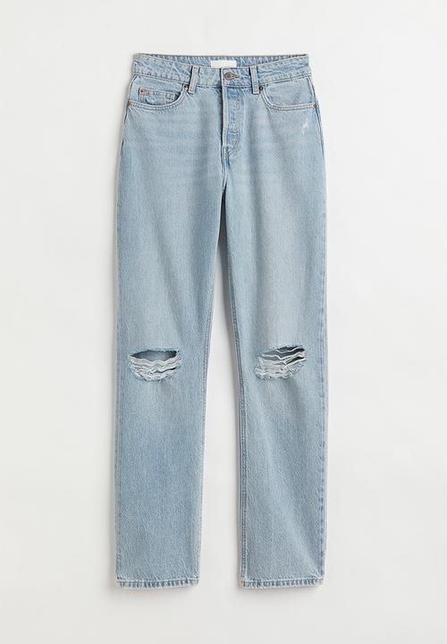 H&M - Straight high jeans - light denim blue