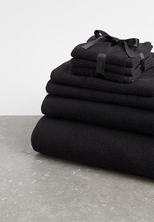 H&M - Cotton terry bath towel - black
