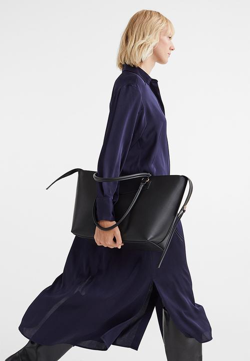 H&M - Tie-belt shirt dress - dark blue
