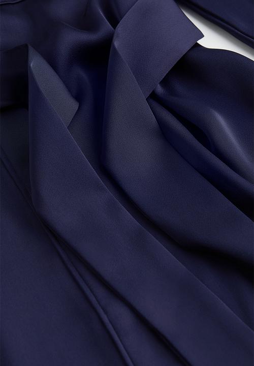 H&M - Tie-belt shirt dress - dark blue