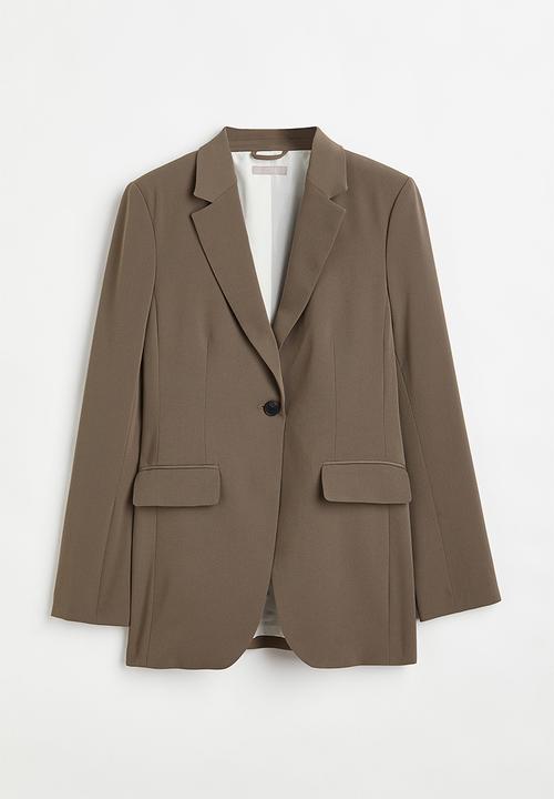 H&M - Fitted jacket - dark greige