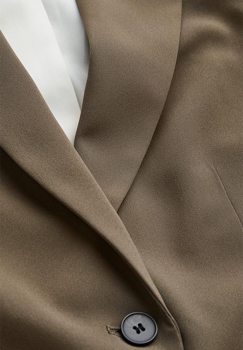 H&M - Fitted jacket - dark greige