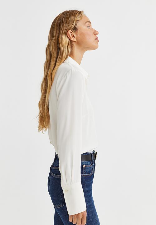 H&M - Fitted shirt - cream