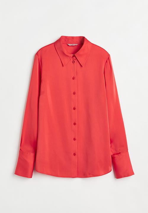 H&M - Fitted shirt - red