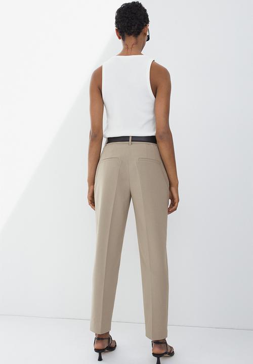 H&M - Cigarette trousers - light beige