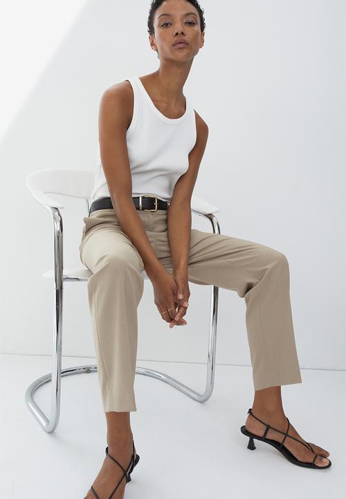 H&M - Cigarette trousers - light beige
