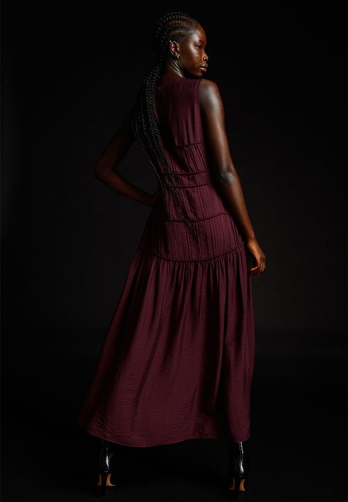 H&M - Pleated dress - burgundy