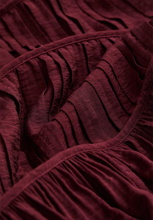 H&M - Pleated dress - burgundy