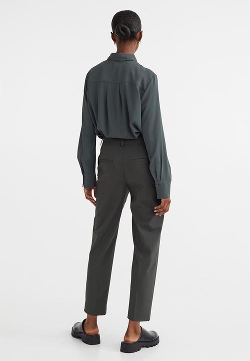 H&M - Cigarette trousers - dark green