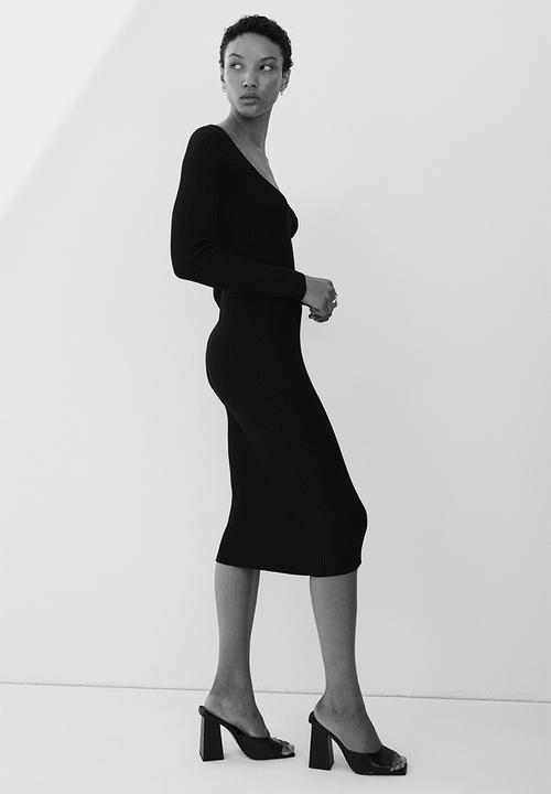 H&M - Rib-knit dress - black
