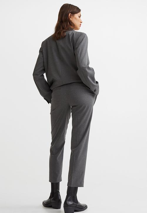 H&M - Cigarette trousers - dark grey marl 
