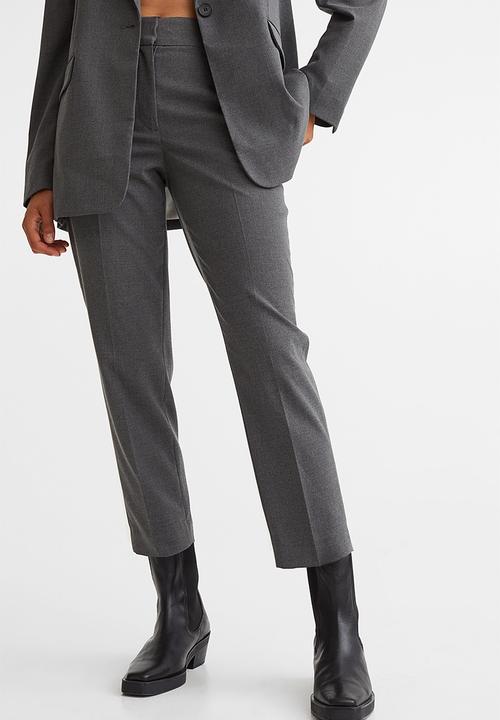 H&M - Cigarette trousers - dark grey marl 