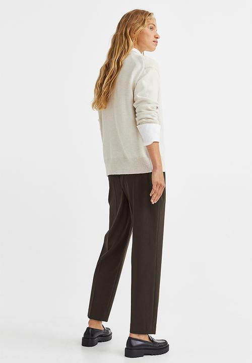H&M - Cigarette trousers - dark green 