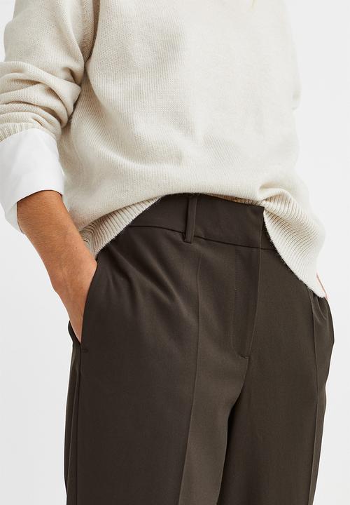 H&M - Cigarette trousers - dark green 