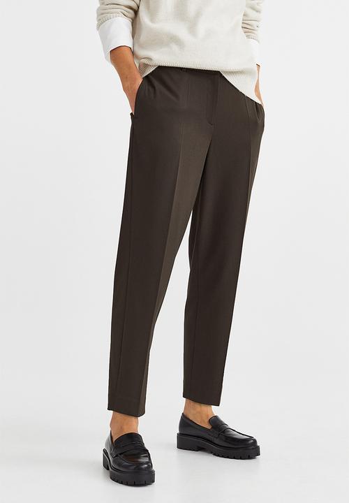 H&M - Cigarette trousers - dark green 