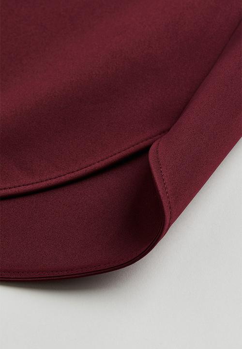 H&M - Satin skirt - burgundy