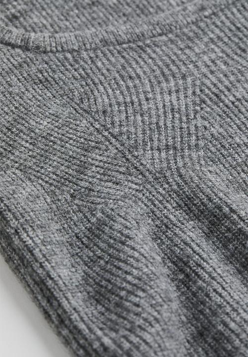 H&M - Rib-knit jumper - grey marl