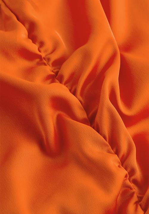 H&M - Gathered blouse - orange