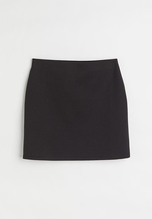 H&M - Short jersey skirt - black