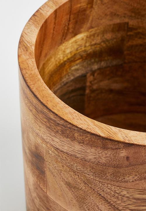 H&M - Wooden plant pot - brown