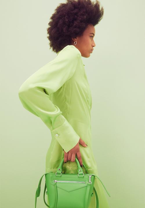 H&M - Glossy blouse - lime green