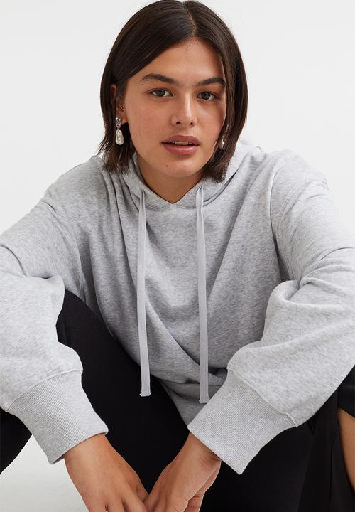 H&M - Oversized hoodie - light grey marl