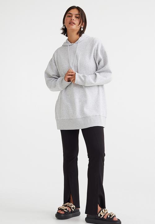 H&M - Oversized hoodie - light grey marl