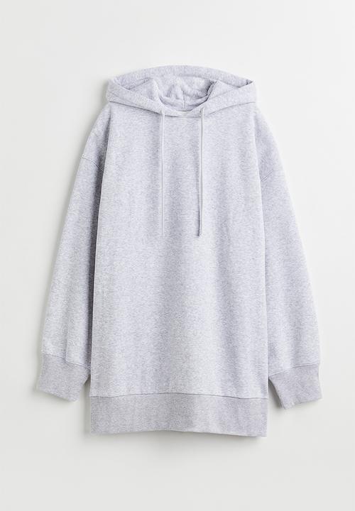 H&M - Oversized hoodie - light grey marl