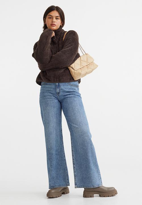 H&M - Faux shearling top - dark brown