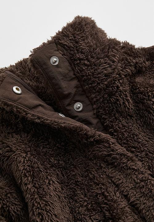 H&M - Faux shearling top - dark brown