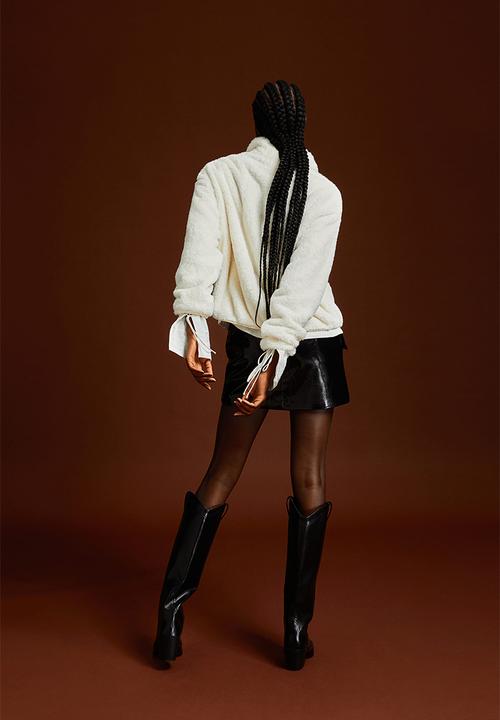H&M - Faux shearling top - cream