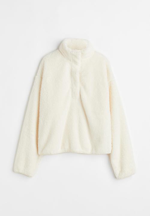 H&M - Faux shearling top - cream