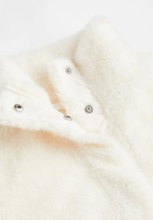 H&M - Faux shearling top - cream