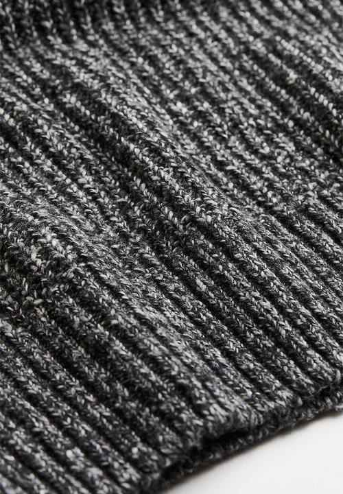 H&M - Oversized rib-knit jumper - black marl