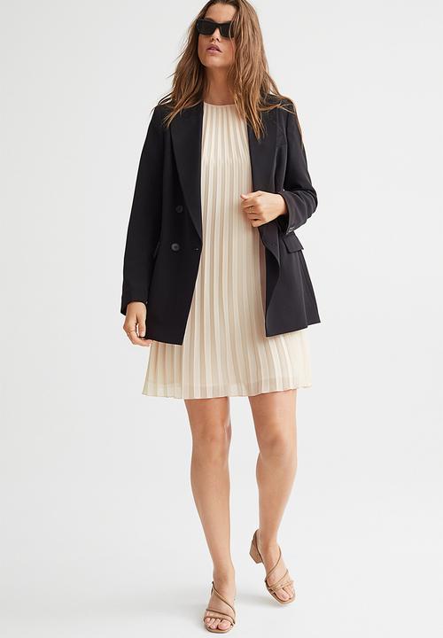 H&M - Pleated dress - light beige