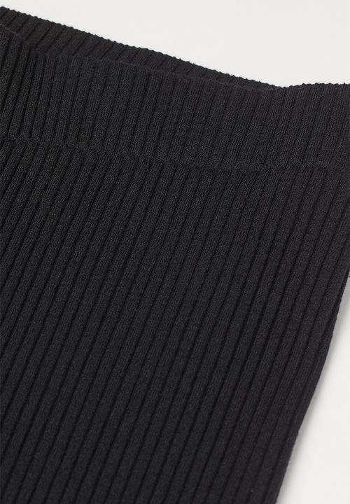 H&M - Ribbed leggings - black