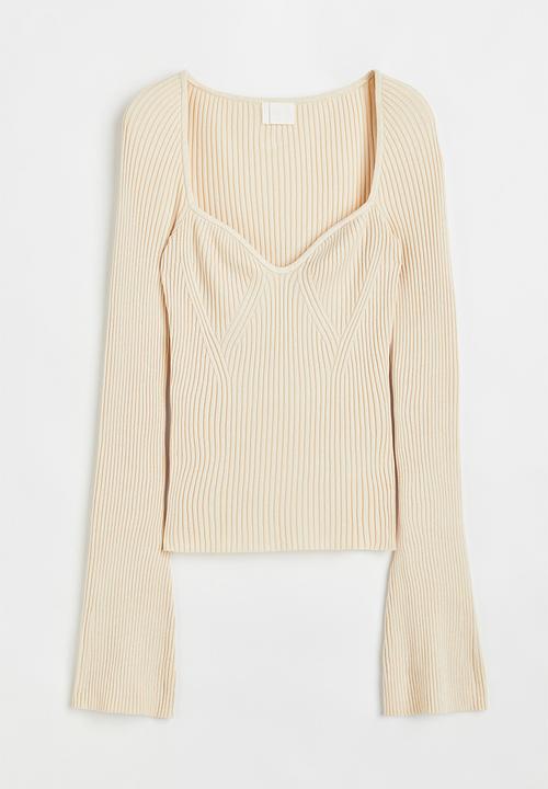 H&M - Rib-knit jumper - light beige