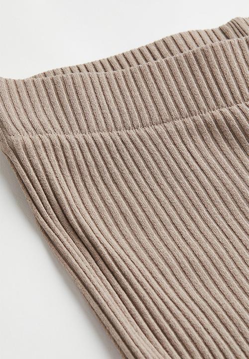 H&M - Ribbed leggings - beige