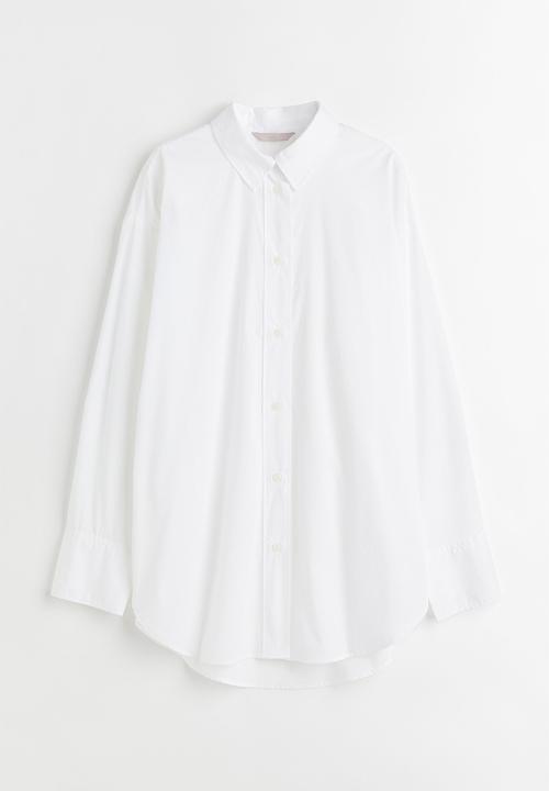 H&M - Oversized cotton shirt - white I